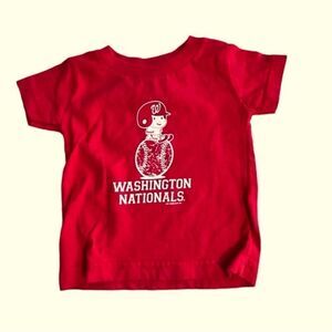 2 Washington Nationals Baby T-Shirts 6 Months Red MLB DC Baseball Twins